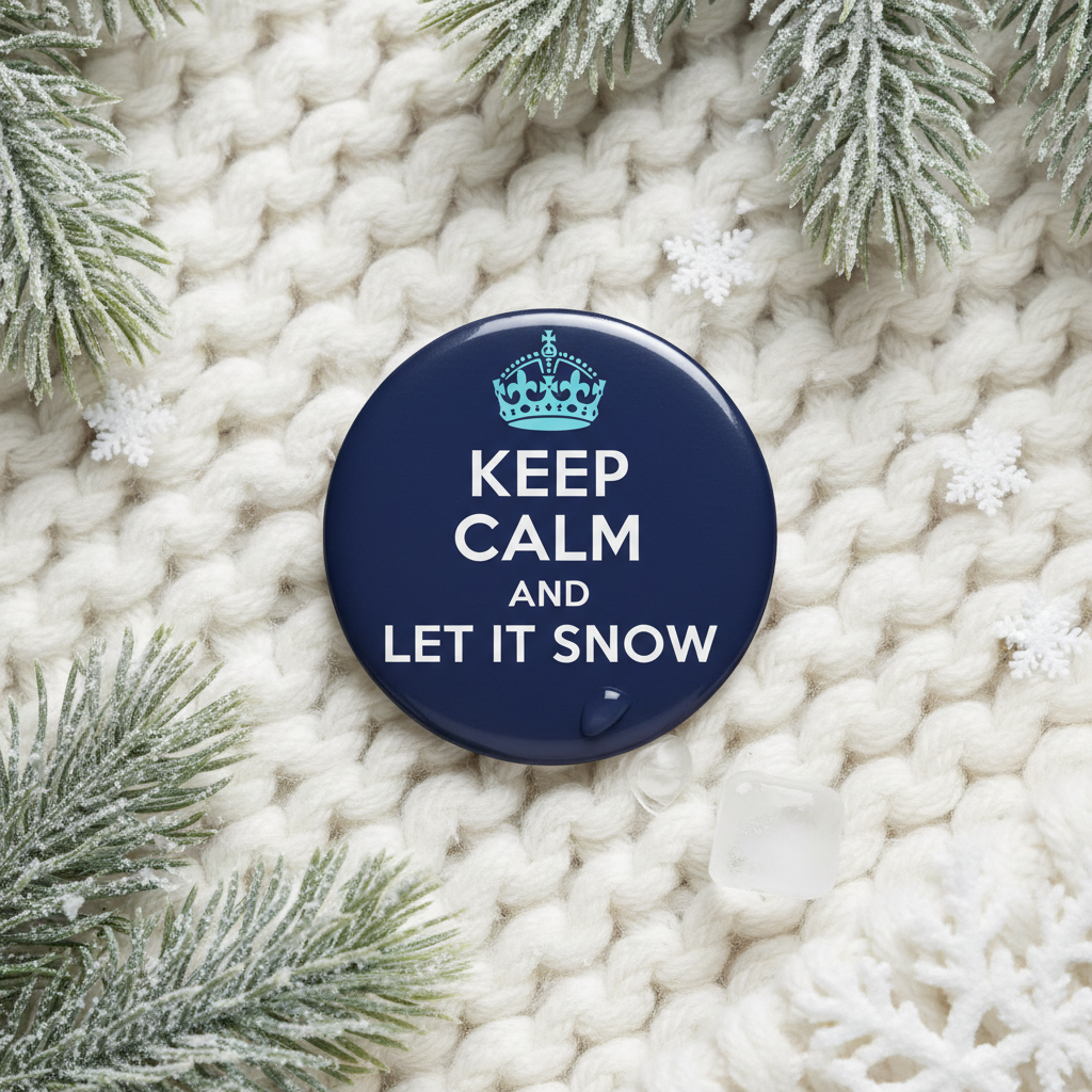 Keep Calm and Let it Snow Pinback 2.25-inch