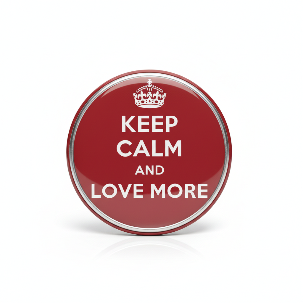 Keep Calm and LOVE More Pinback 2.25-inch