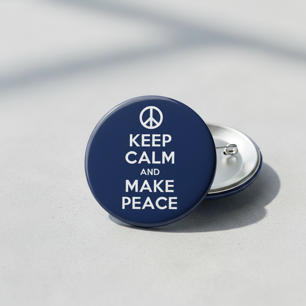 Keep Calm and Make Peace Pinback 2.25-inch