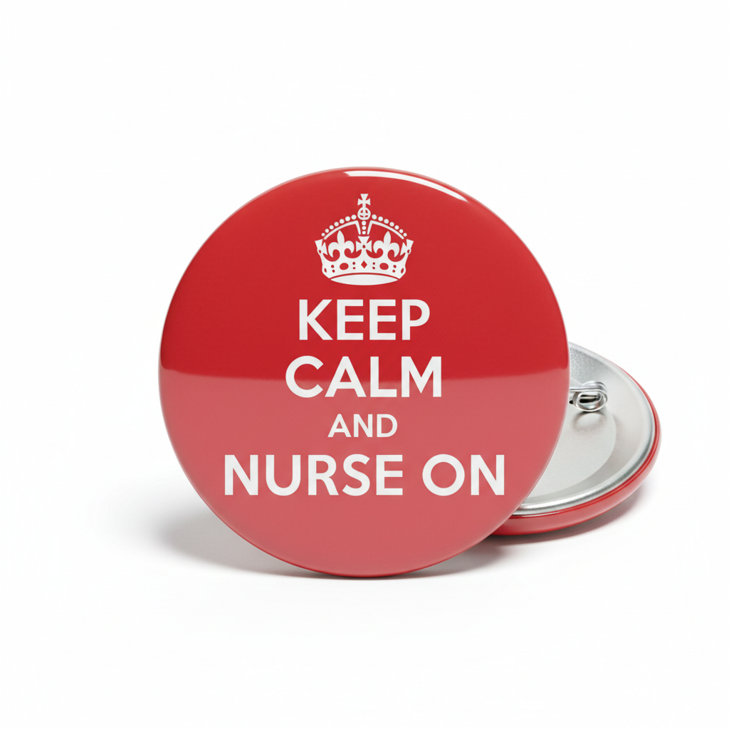 Keep Calm and Nurse On Pinback 2.25-inch