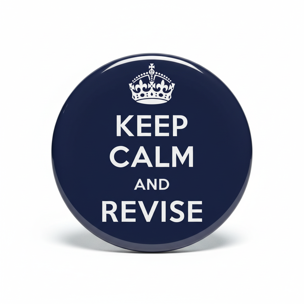 Keep Calm and Revise Pinback 2.25-inch