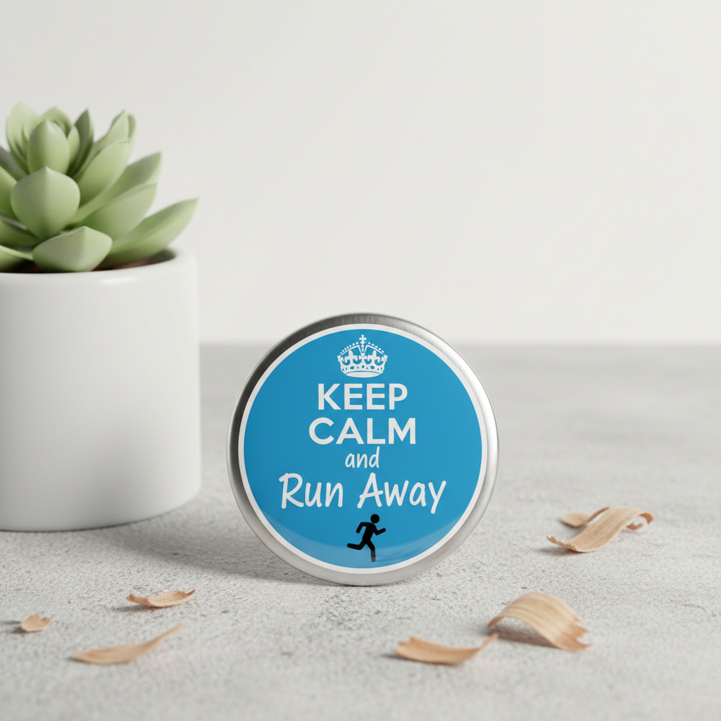 Keep Calm and Run Away Pinback 2.25-inch