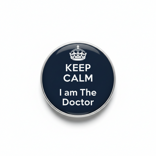 Keep Calm I am The Doctor Pinback 2.25-inch