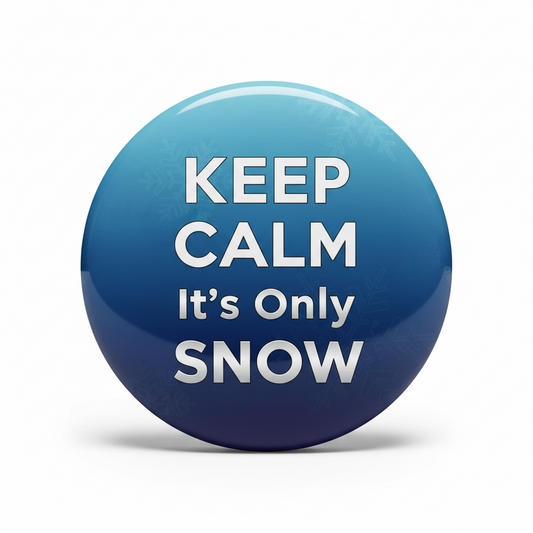 Keep Calm its Only Snow Pinback 2.25-inch