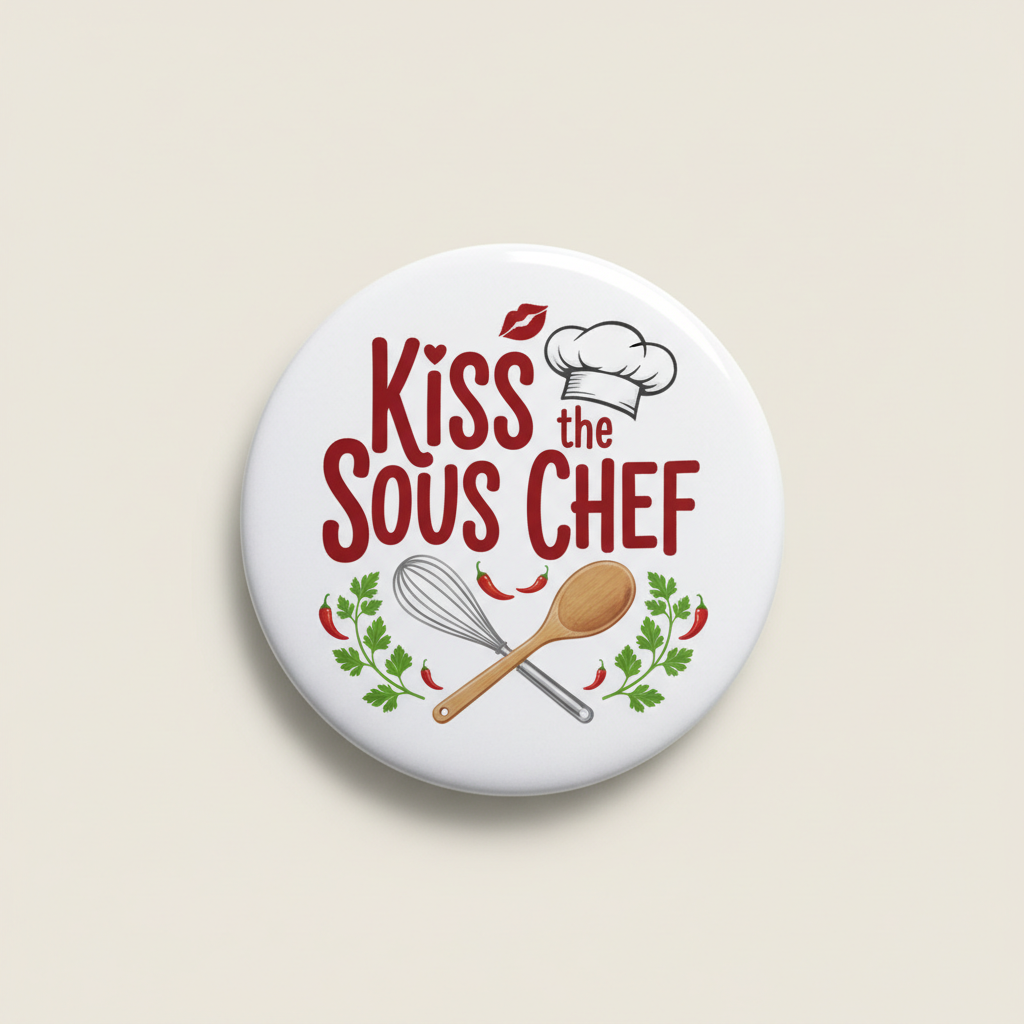 Kiss the Sous Chef Pinback 2.25-inch