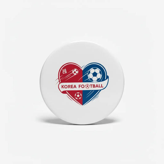 Korea Republic Football Soccer Love Heart Pinback 2.25-inch - My Pinbacks
