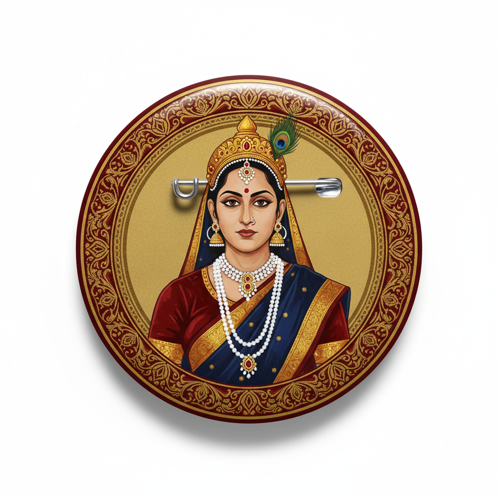 Lakshmibai Jhansi Queen Pinback 2.25-inch Mypinbacks.com