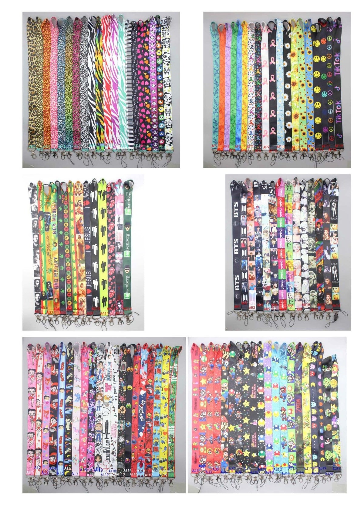Lanyards Lot Assorted Resellers Closeout 100 Pcs - My Pinbacks