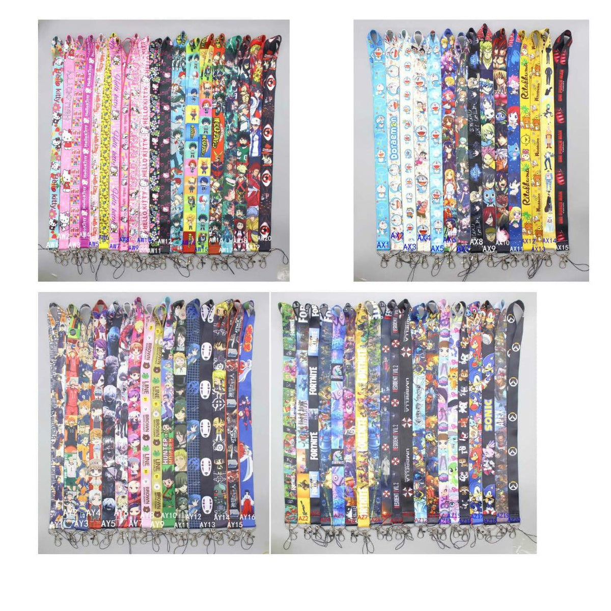 Lanyards Lot Assorted Resellers Closeout 100 Pcs - My Pinbacks