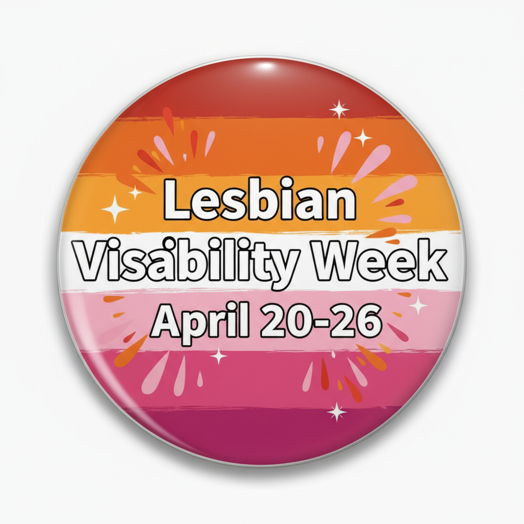 Lesbian Visibility Week (April 20-26) Pinback 2.25-inch