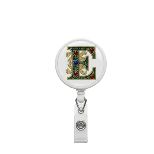 Letter E Badge Retractable Badge Reels 1.45-inch