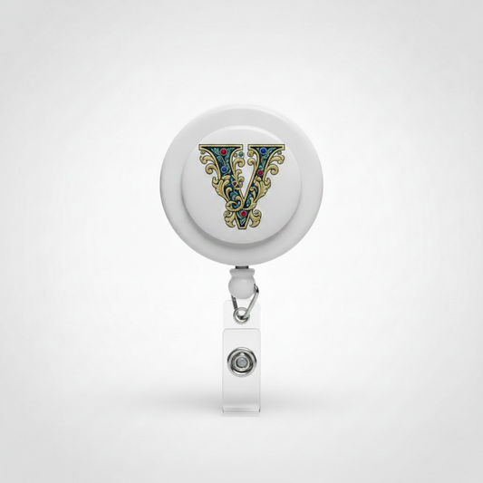 Letter V Retractable Badge Reels 1.45-inch