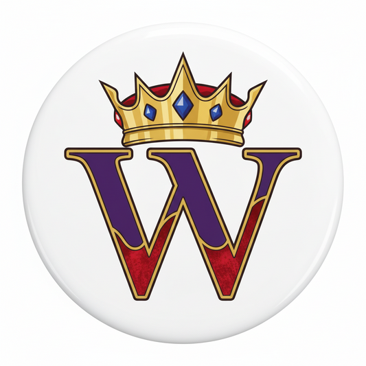 Letter W Retractable Badge Reels 1.45-inch