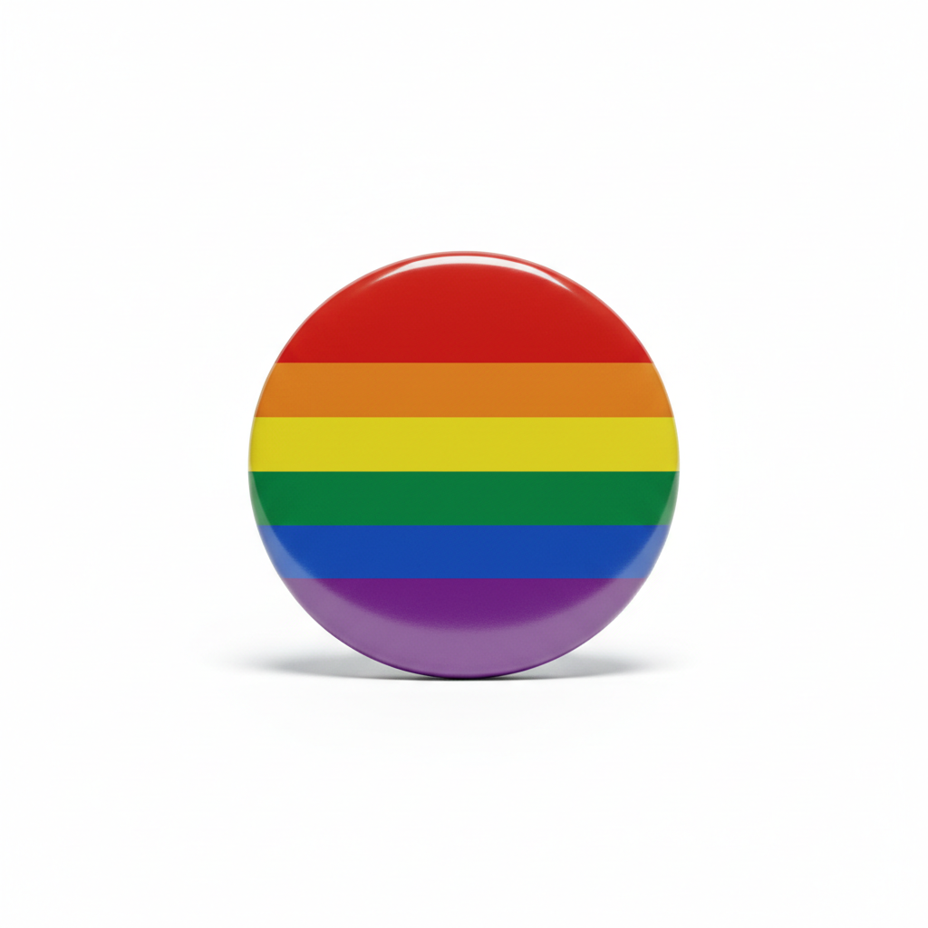 Gay Pride Rainbow Flag Pinback 2.25-inch