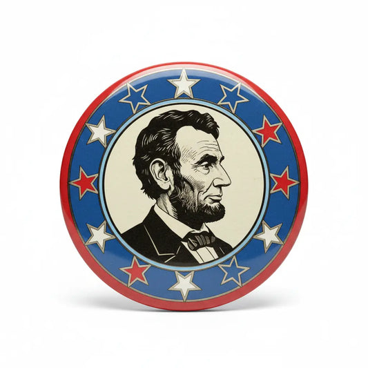 Lincoln Red White Blue Stars Pinback 2.25-inch