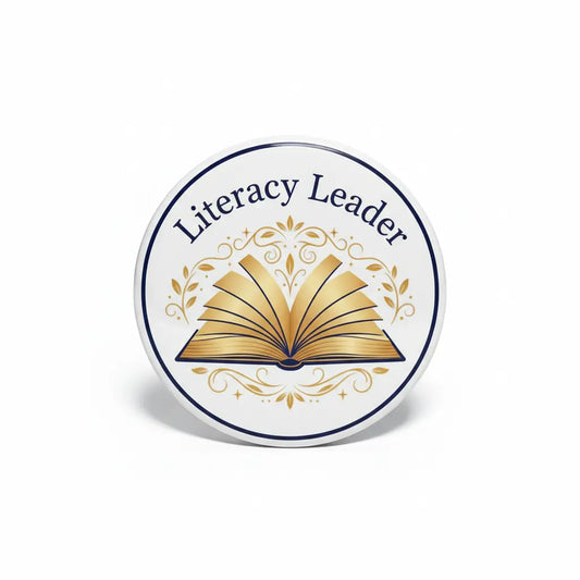 Literacy Leader Book Pinback 2.25-inch