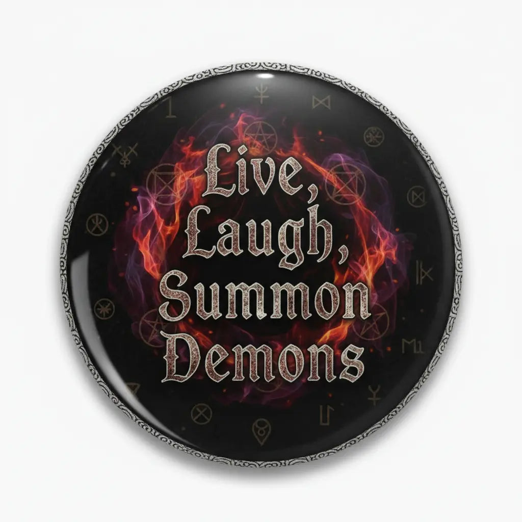 Live, Laugh, Summon Demons Pinback 2.25-inch