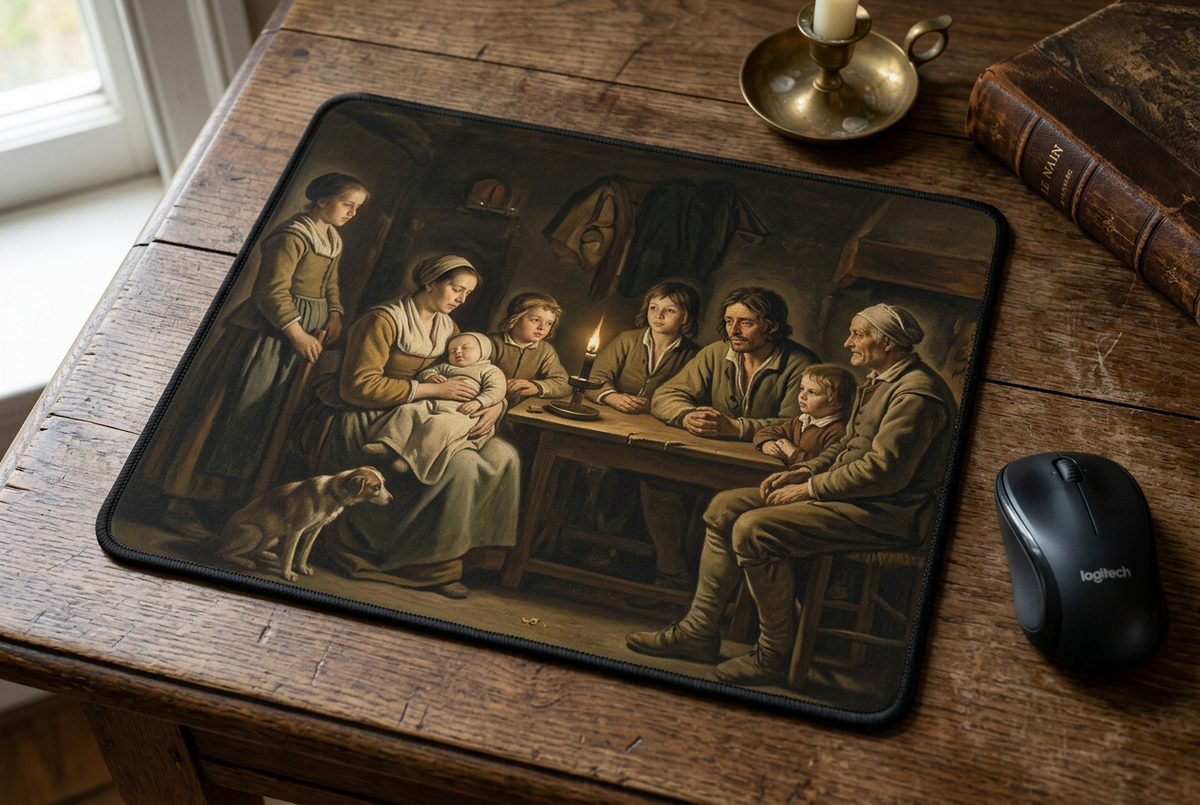 Louis or Antoine Le Nain Peasant Family in an Interior Mousepad