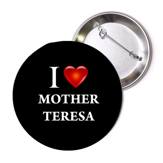 J'aime Mère Teresa Pinback 1,25" 1 Pc