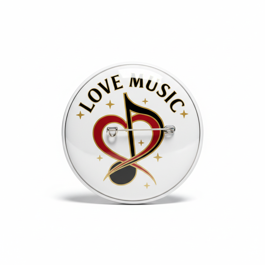 Love Music Pinback 2.25-inch