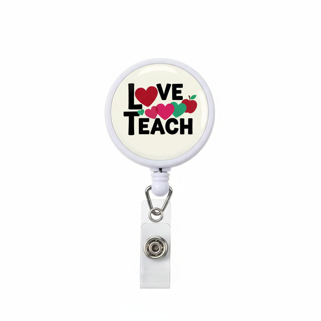 Love Teach Retractable Badge Reels 1.45-inch