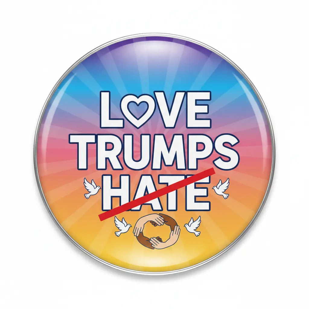Love Trumps Hate Pinback 2.25-inch - My Pinbacks