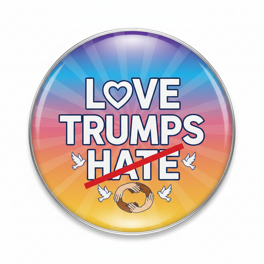 Love Trumps Hate Pinback 2.25-inch