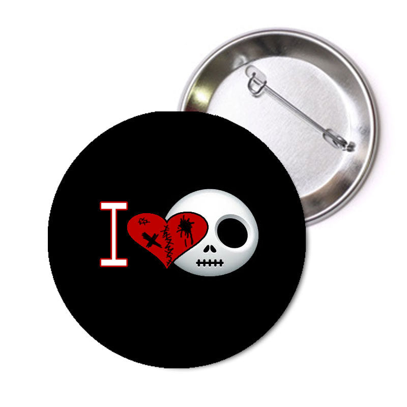 I Love Jack Pinback 2.25" Blk Halloween