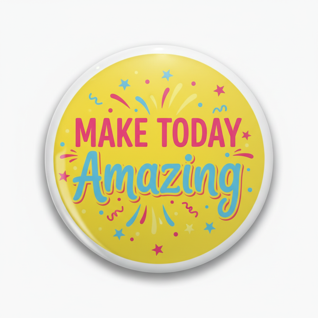 Make today amazing Pin Button Pinback 2.25-inch