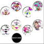 Diddl character car magnets set of 8, 1.25-inch round designs with rabbits