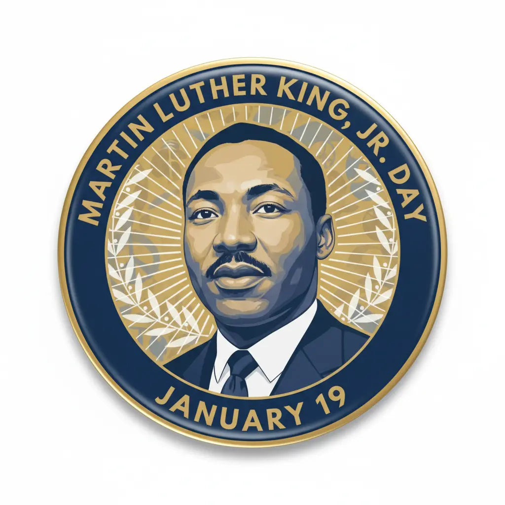 Martin Luther King, JR. Day (Jan 19) Pin Button 2.25-inch - mypinbacks.com