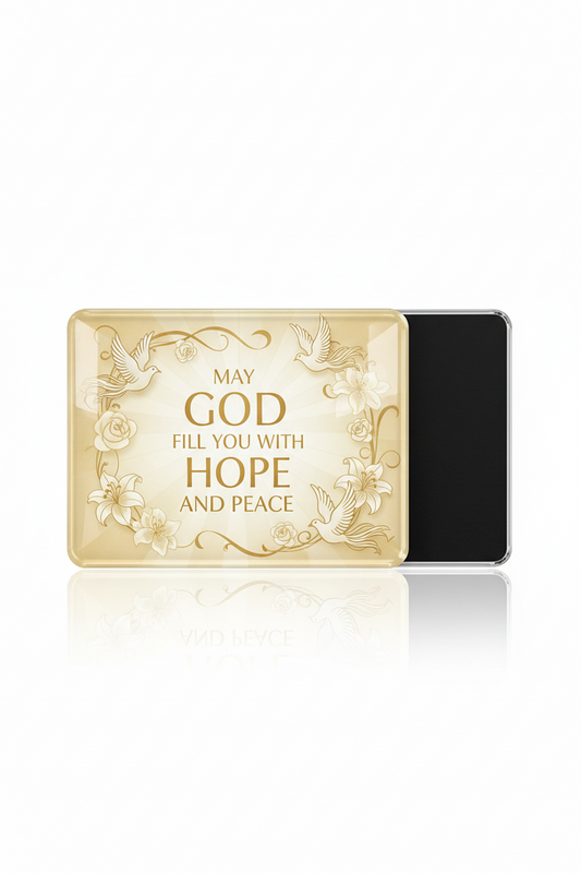 May God fill you with hope and peace Acrylic Fridge Magnetic 3x4-inch