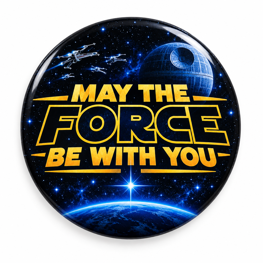May the force star wars Pin Button 2.25-inch
