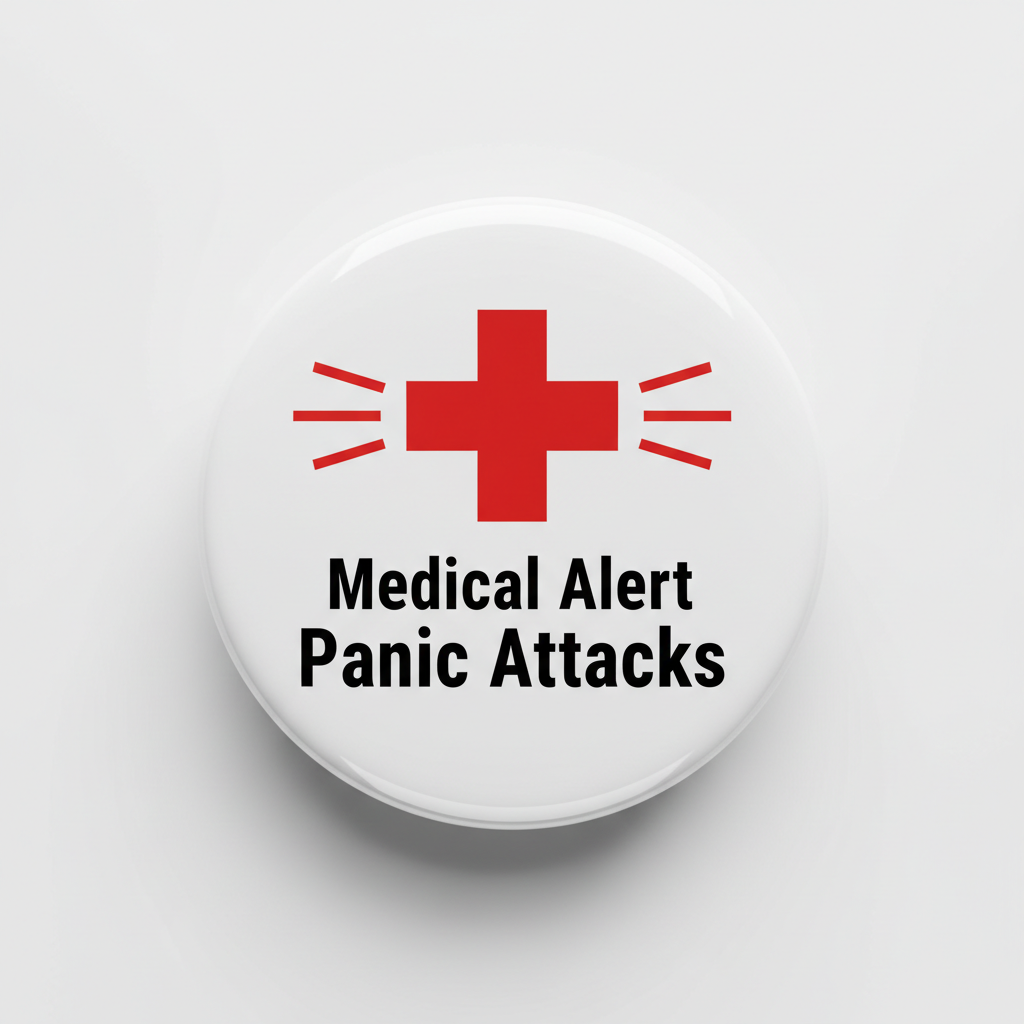 Medical Alert Panic Attacks Health Pinback 2.25-inch mypinbacks.com