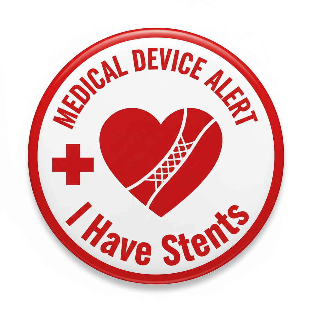 Medical Alert Heart Attack Pinback 2.25-inch