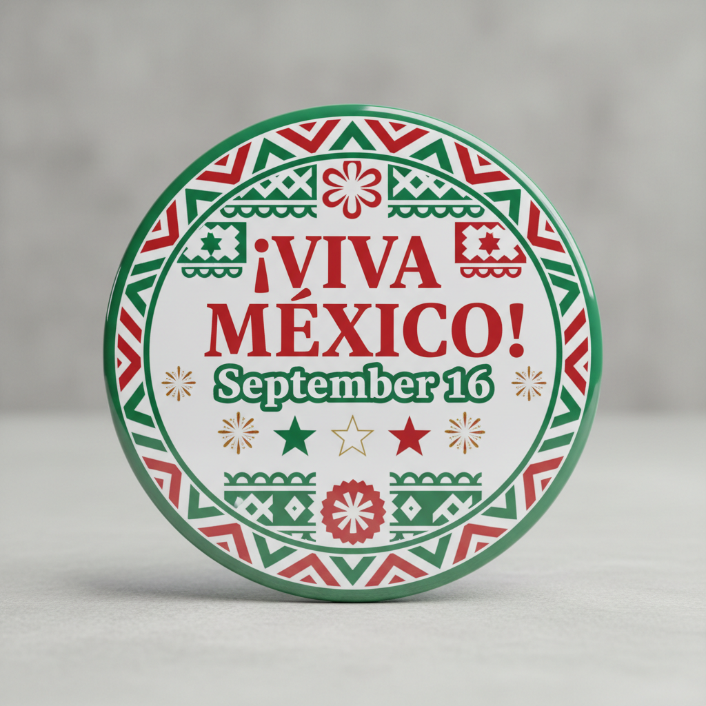 Mexican Independence Day (September 16) Pinback 2.25-inch