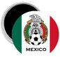 3-inch Mexico soccer world cup magnet with flag colors, crest, and soccer ball