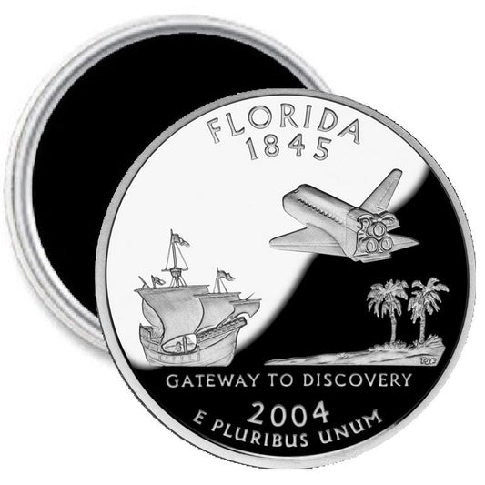 Florida State Quarter Mint Image Magnet 2.25"