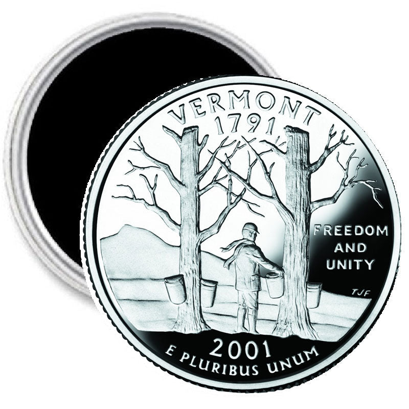 Vermont State Quarter Mint Image Magnet 2.25"