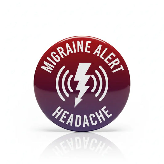 Migraine Alert Headache Pinback 2.25-inch