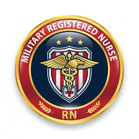 Military Registered Nurse Pinback 2.25-inch