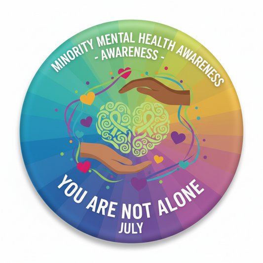 Minority Mental Health (July) Pinback 2.25-inch