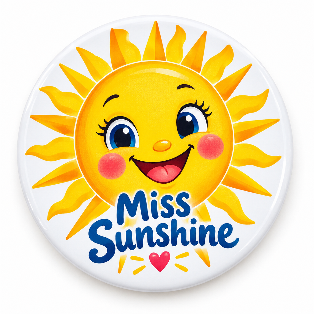Miss Sunshine Pin Button 2.25-inch