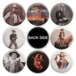 John Wayne actor magnet set, 1.25-inch round buttons, 8-pack with cowboy portraits