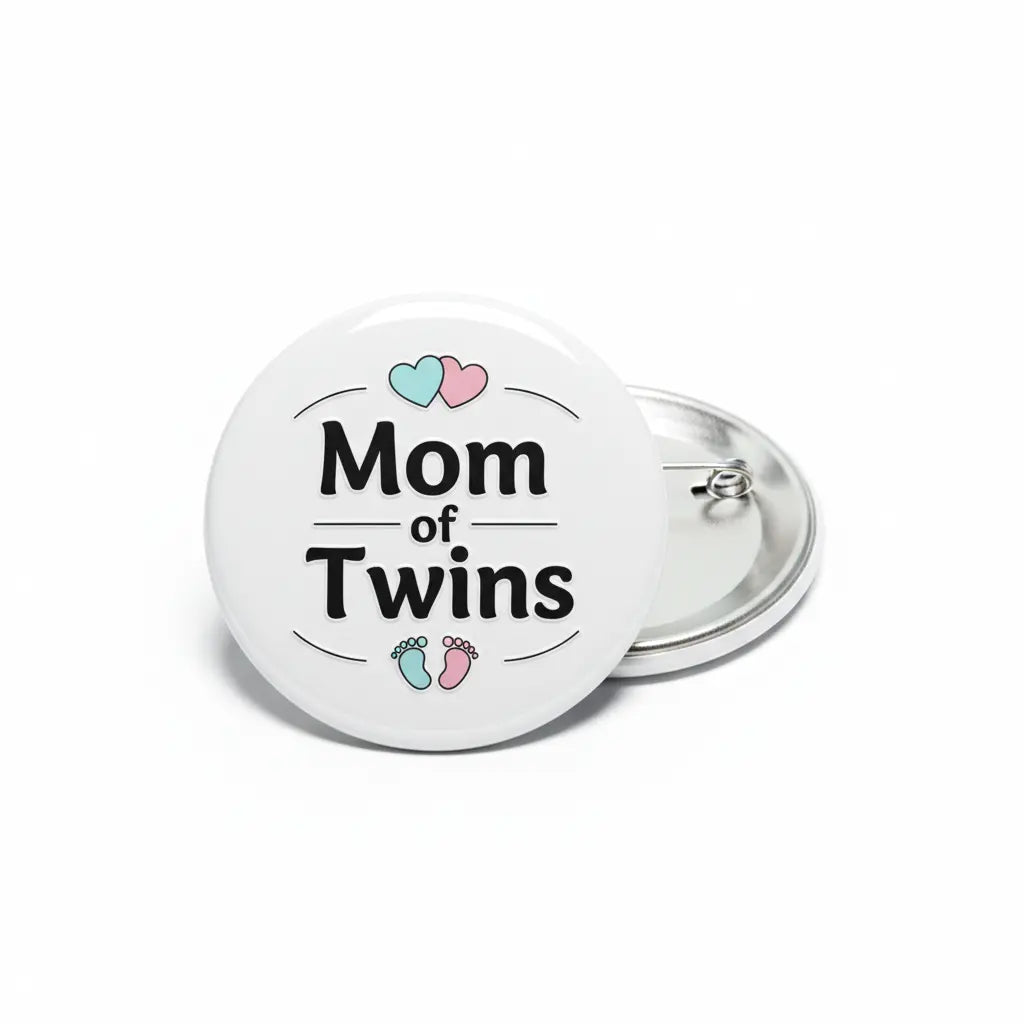 Mom of Twins Pinback 2.25-inch