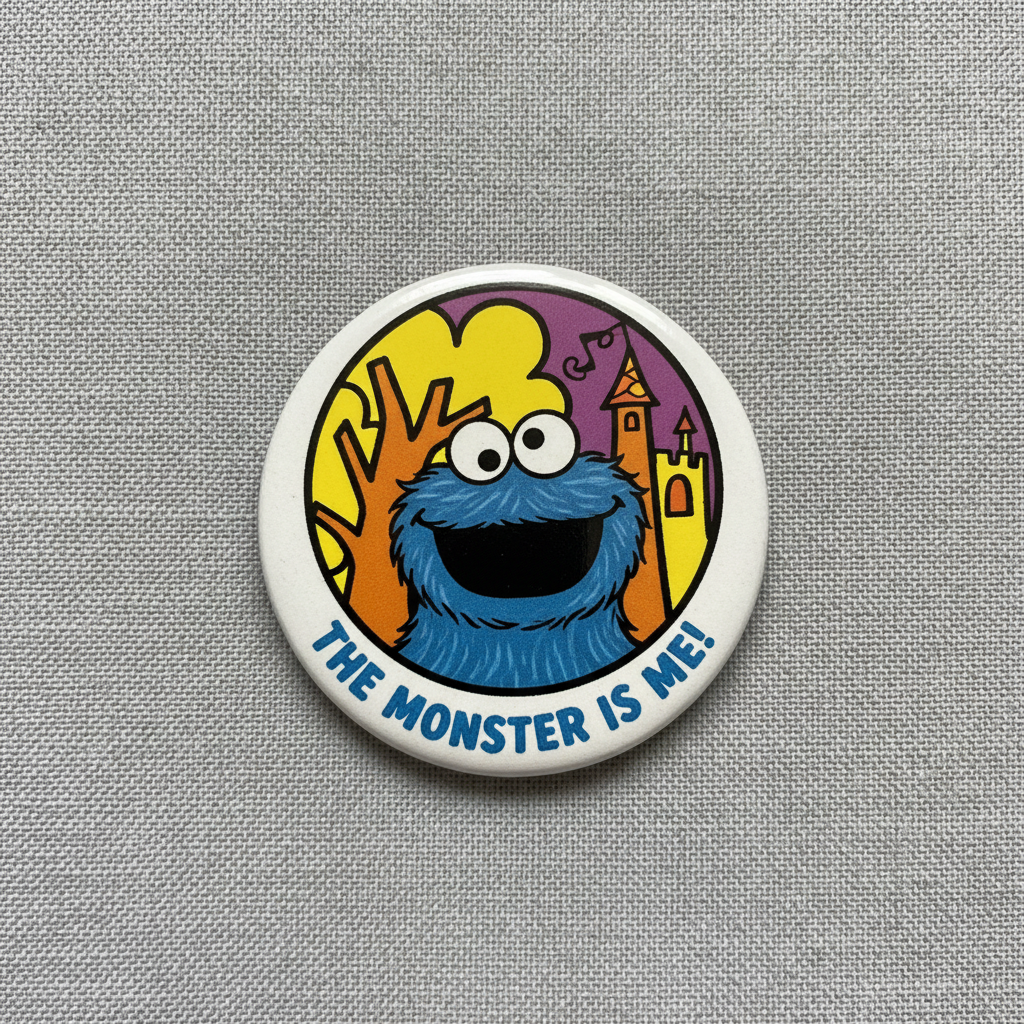 Monster at the End of this Story Cookie Monster Pinback 2.25-inch