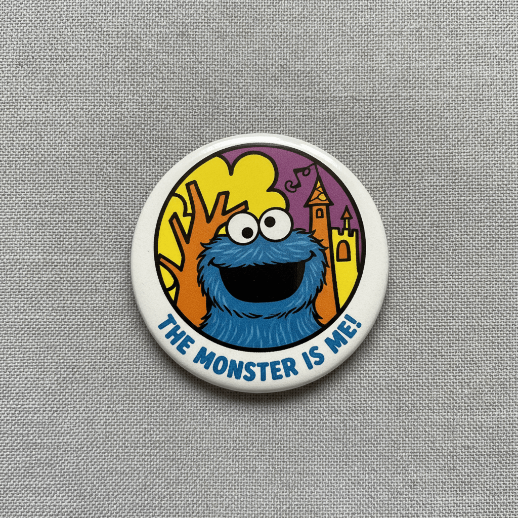 Monster at the End of this Story Cookie Monster Pinback 2.25-inch - My Pinbacks