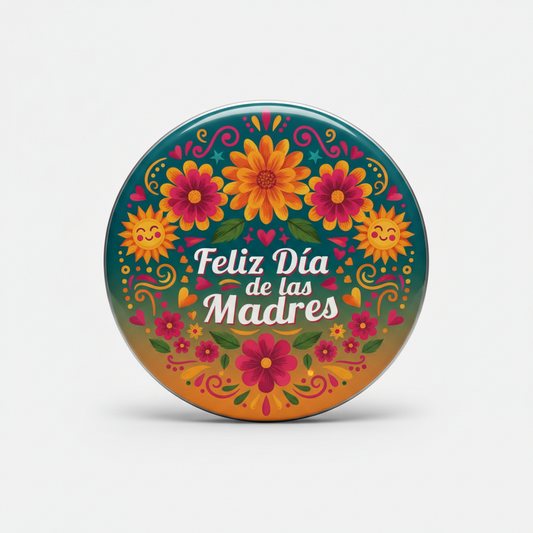 Feliz Dia de las Madres Pinback 2.25-inch