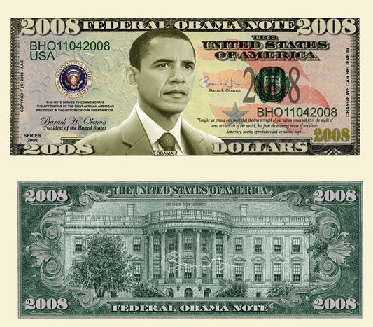 Obama Bill 2008 Dollar Bill Mousepad