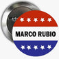 Marco Rubio stars and stripes pinback button, round metal back, 2.25-inch